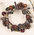 3.5" Natural Nuts Candle Ring