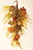13" Pine Cone & Leaf Wreath