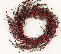 14" Mixed Berry & Cone Wreath