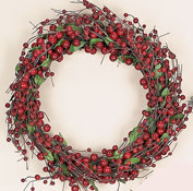 16" Round Berry Wreath-CLOSE OUT