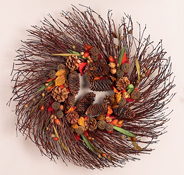 18" Cone & Pod Wreath
