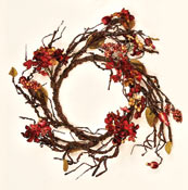 20" Hydrangea Vine Wreath, I.D. 11"-CLOSE OUT