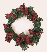 12" Boxwood & Berry Wreath