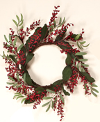 18" Laurel Leaf & Berry Wreath
