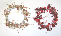 3" Acrylic Bead & Leaf Candle Ring