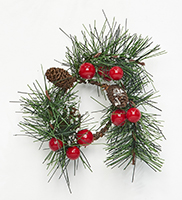1.75" Icy Pine, Cone, Berry Candle Ring