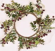 11" Eucalyptus Wreath w/Berries