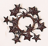1.5" Metal Star Candle Ring