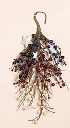 20" Hanging Swag w/Metal Stars
