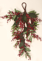 26" Laurel Leaf & Berry Teardrop