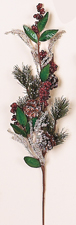 24" Iced Cone/Pine & Berry Spray- CLOSE OUT