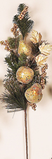 23" Glittered Fruit/Pine & Berry Spray- CLOSE OUT