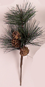 9" Pine & Cone Spray