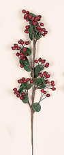 22" HW Berry Spray w/Leaves