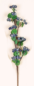 22" HW Berry Spray w/Leaves