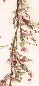 4' Frosted Berry & Pod Garland