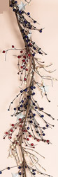 6' Berry Garland w/Metal Stars