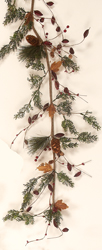 5' Pine Garland w/ Berries & Pods