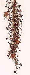 4' Mini Berry Garland W/Rusty Stars
