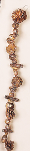 6' Gold Cone & Nuts Garland