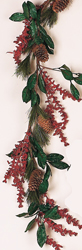 6' Holly Berry Garland