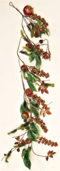44" Gilded Mixed Pine & Fruit Garland -CLOSE OUT