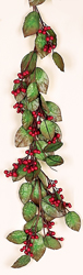 6' Leaf & Berry Garland - WEATHERPROOF