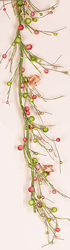 5' Large Berry Garland w/Stars & Birdhouses