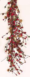 66" Mixed Berry & Cone Garland