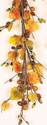 4' Paper Leaf & Pod Garland