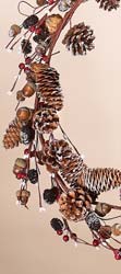 4' Natural Garland w/ Frosted Berries