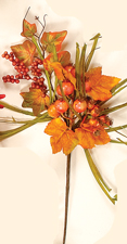 17" Fall Spray w/ Leaves & Pods