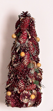 15.5" Gilded Pine Cone Tree