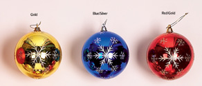 150mm Xmas Ball w/ Snowflake Design