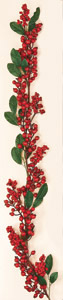 5' Weatherproof Berry Leaf Garland