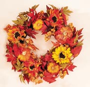 18" Weatherproof Gourd Berry Floral Wreath