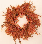 18" Weatherproof Fall Berry Wreath