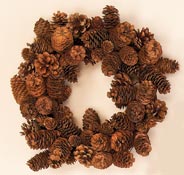 15" Cone Wreath On Twig Base