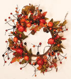6.5" Gourd & Berry Candle Ring