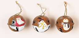3" Handpainted Bell Ornament