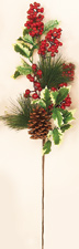 31" Weatherproof Holly Berry Spray