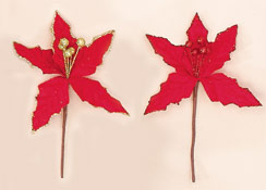 8" Poinsettia Pick