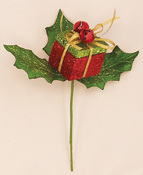 8" Giftbox & Leaf Pick