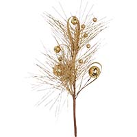 14" Glitter Pine & Ball Pick