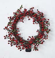 18" Lighted Wreath with Timer