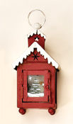 6" Hanging Metal Snowman Lantern
