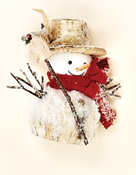 5" Snowy Standing Snowman 