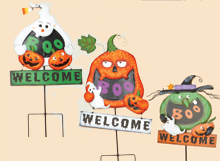 25" Tin Jackolantern Stake