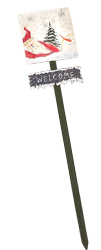 20"  Square Welcome Stake
