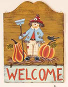 15' Wood Fall Welcome Plaque